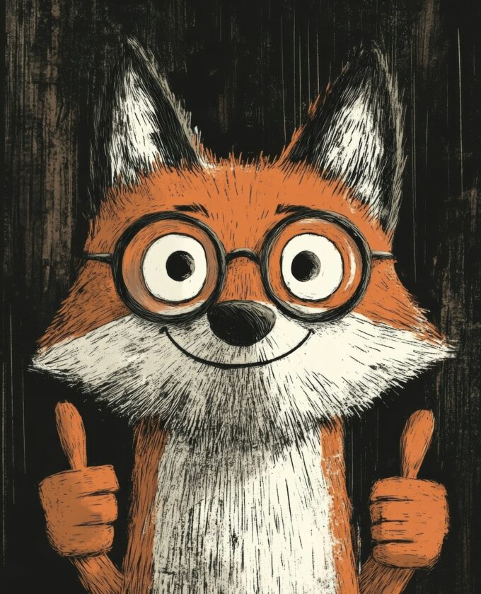 Cheerful Anthropomorphic Fox Cheerful Anthropomorphic Fox